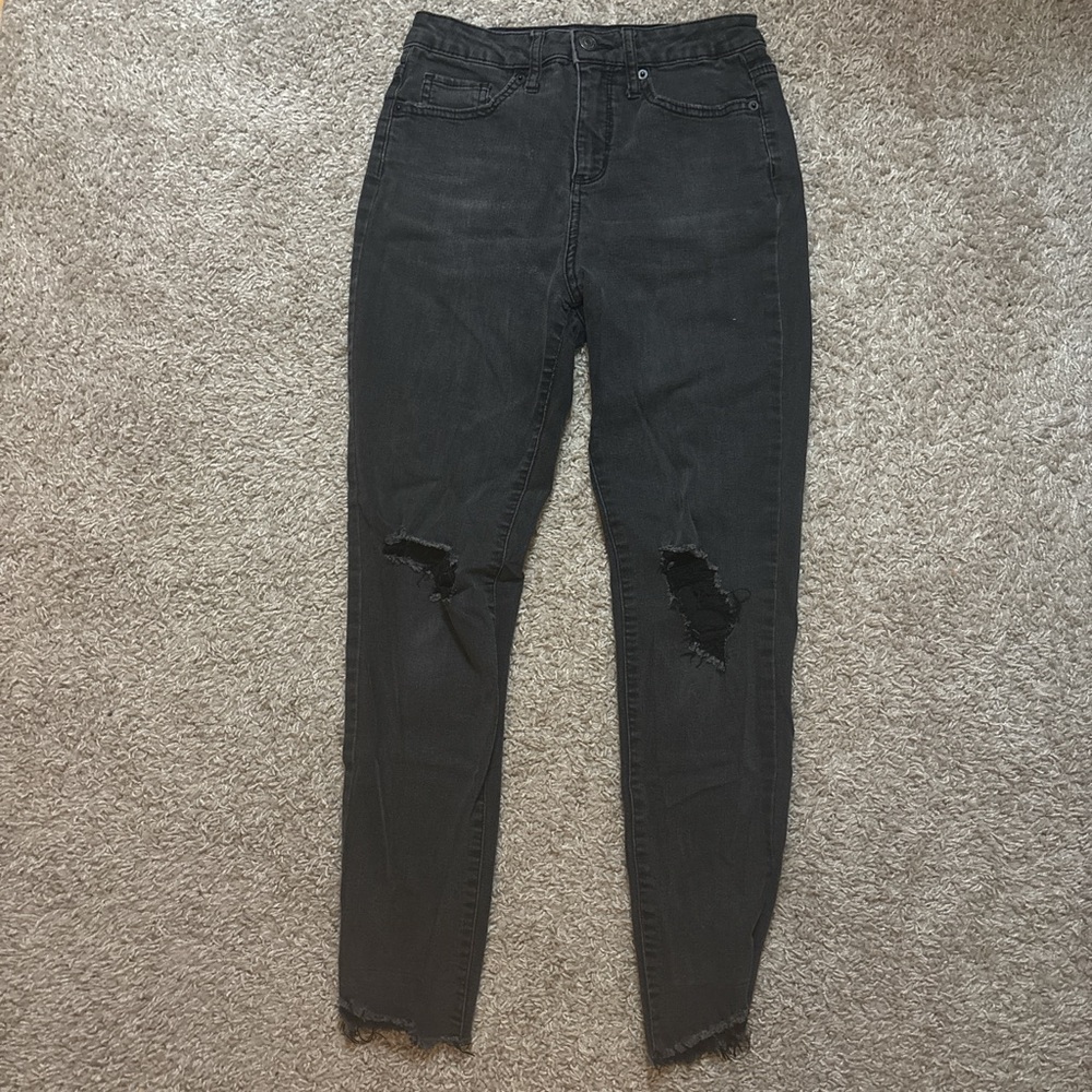 Wild Fable Black High-Waisted Ripped Jeans